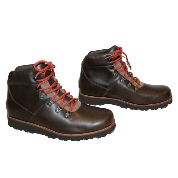 NEW UGG Hafstein Men's Waterproof Ankle Leather Boots Shoes BROWN SZ 11 - Picture 2 of 5
